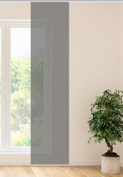 Flächenvorhang uni voile hellgrau